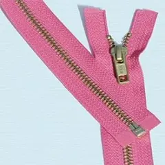 14" Medium Weight Jacket Zipper YKK #5 Brass ~ Separating ~ 516 Hot Pink (1 Zipper/pack)