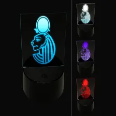 Sekhmet Head Egyptian Goddess of War 3D Illusion LED Night Light Sign Nightstand Desk Lamp