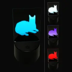 Lazy Cat 3D Illusion LED Night Light Sign Nightstand Desk Lamp