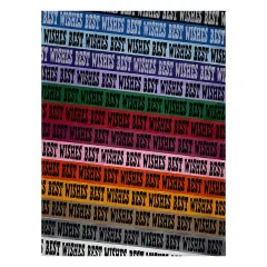 Best Wishes Happy Text Satin Ribbon for Bows Gift Wrapping - 1" - 3 Yards Black Ribbon