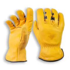 Bear Knuckles Water Resistant Cowhide Leather Driver Work Gloves D357