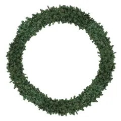 Northlight Pre-Lit High Sierra Pine Commercial Artificial Christmas Wreath, 10ft, Warm White Lights Green