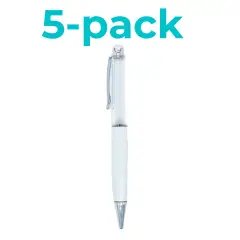 Snow Globe Fillable Pen Blanks 5 pack Silver