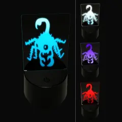 Creepy Scorpion Bug Creature 3D Illusion LED Night Light Sign Nightstand Desk Lamp