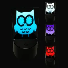 Adorable Little Hoot Owl 3D Illusion LED Night Light Sign Nightstand Desk Lamp