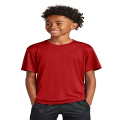 Sport-Tek&reg; Youth Crewneck PosiCharge Competitor Short Sleeve Tee Deep red
