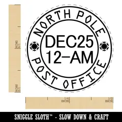 North Pole Christmas Postmark Santa Claus Mail Stamp Self-Inking Rubber Stamp for Stamping Crafting Planners Dry Pad (No Ink)