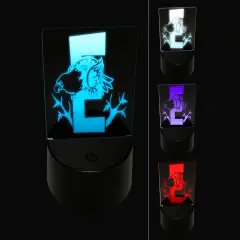 Animal Alphabet Letter E for Eagle 3D Illusion LED Night Light Sign Nightstand Desk Lamp