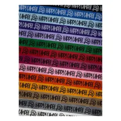 Cute Sweet Happy Camper Satin Ribbon for Bows Gift Wrapping - 1" - 3 Yards White Ribbon