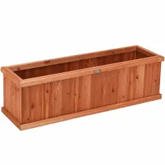 3 Feet x 3 Inch Wooden Decorative Planter Box for Garden Yard and Window