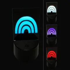 Rainbow Fun Doodle 3D Illusion LED Night Light Sign Nightstand Desk Lamp