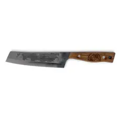 Petromax Hand Sharpened Chef's Knife, Stainless Steel Blade with Hardwood Handle, Knives for Home and Camping