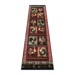 Masada Rugs Rooster Design Area Rug - Design L379