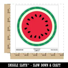 Inside of Whole Melon Waterproof Vinyl Phone Tablet Laptop Water Bottle Sticker Set - 5 Pack