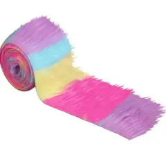 Faux Fur Fabric by FabricLA - 4 Inch x 60 Inch Precut Pastel Patch Fur Trim Rolls | Ideal for Crafts & Decor