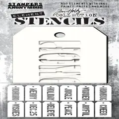 Tim Holtz Element Stencils 12/Pkg-Christmas
