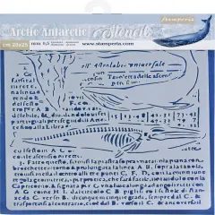 Stamperia Stencil 7.87"X9.84"-Whale, Arctic Antarctic