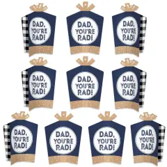 Big Dot of Happiness My Dad is Rad - Table Decorations - Father's Day Party Fold and Flare Centerpieces - 10 Count