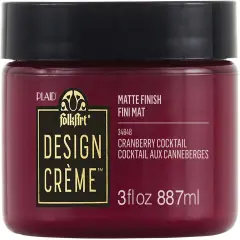 FolkArt Design Creme Paint 3oz-Cranberry Cocktail