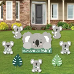 Big Dot of Happiness Koala Cutie - Yard Sign and Outdoor Lawn Decorations - Bear Birthday Party and Baby Shower Yard Signs - Set of 8