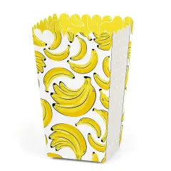Big Dot of Happiness Let's Go Bananas - Tropical Party Favor Popcorn Treat Boxes - Set of 12