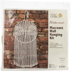 Solid Oak Macrame Wall Hanging Kit-Dragonfly