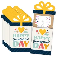 Big Dot of Happiness Happy Grandparents Day - Grandma & Grandpa Party Money and Gift Card Sleeves - Nifty Gifty Card Holders - Set of 8