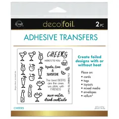 Deco Foil Adhesive Transfer Sheets 5.9" x 5.9"-Cheers