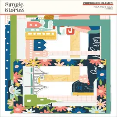 Pack Your Bags Chipboard Frames-6/Pkg