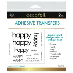 Deco Foil Adhesive Transfer Sheets 5.9" x 5.9"-Happy Everything