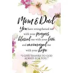 Dexsa Mom & Dad Woodland Grace Series 6" x 9" Wood Plaque with Easel