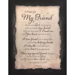 Dexsa Prayer For My Friend Timberland Wood Plaque 11.75" x 15"
