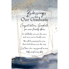 Dexsa Blessings For Our Graduate Inspirational Wood Plaque 6 inches x 9 inches
