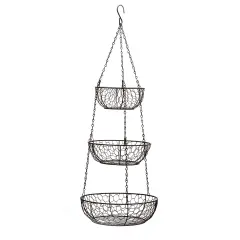 RSVP International Chicken Wire Hanging Basket - Bronze