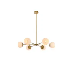 Briggs 36 inch pendant in brass with white shade