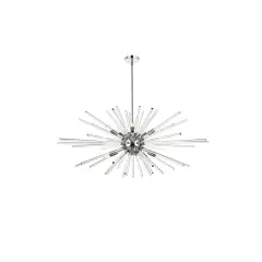 Sienna 46 inch crystal rod pendant in chrome