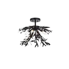 Priscilla 18.5 inch flush mount in black