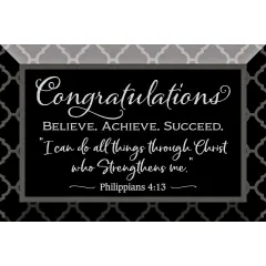 Dexsa Congratulations Glass Plaque with Easel 4 inches x 6 inches