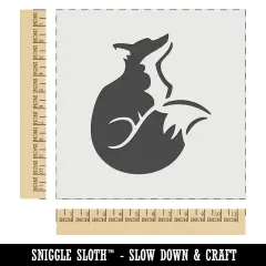 Sitting Fox Looking Up Wall Cookie DIY Craft Reusable Stencil