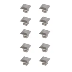 Cecil 1.3" Brushed Nickel Square Knob Multipack (Set of 10)