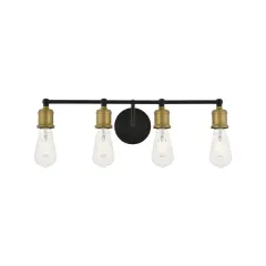 Serif 4 light brass and black Wall Sconce