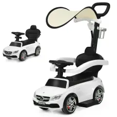 3-in-1 Mercedes Benz Ride-on Toddler Sliding Car White
