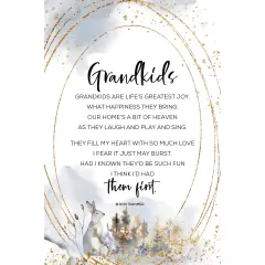 Dexsa Grandkids Wood Plaque with Easel and Hanger 6 inches x 9 inches