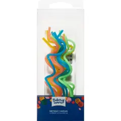 Twist Shaped Candles Bright Neon