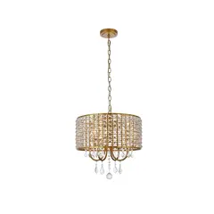 Elise 17 inch pendant in brass