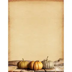 Great Papers! Fall Pumpkins Letterhead, Invitations and Announcements, Printer Friendly 8.5" x 11", 80 Pack