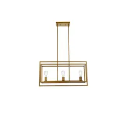 Voir 3 lights pendant in brass