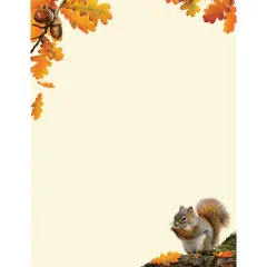 Great Papers! Acorn Fall Letterhead, Invitations, Announcements and Messages, Printer Friendly 8.5" x 11", 80 Pack