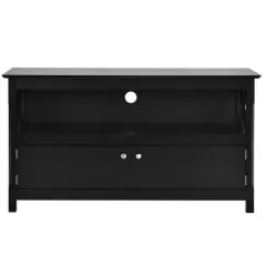 44 Inch Wooden Storage Cabinet TV Stand Black