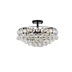 Savannah 18 inch flush mount in black